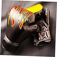 Vista 4 de Guantes de boxeo, 2 pares de guantes de kickboxing para niños de 3 a 8 años, guantes de bolsa de lucha para hombre, guantes de boxeo Eva Black Flame