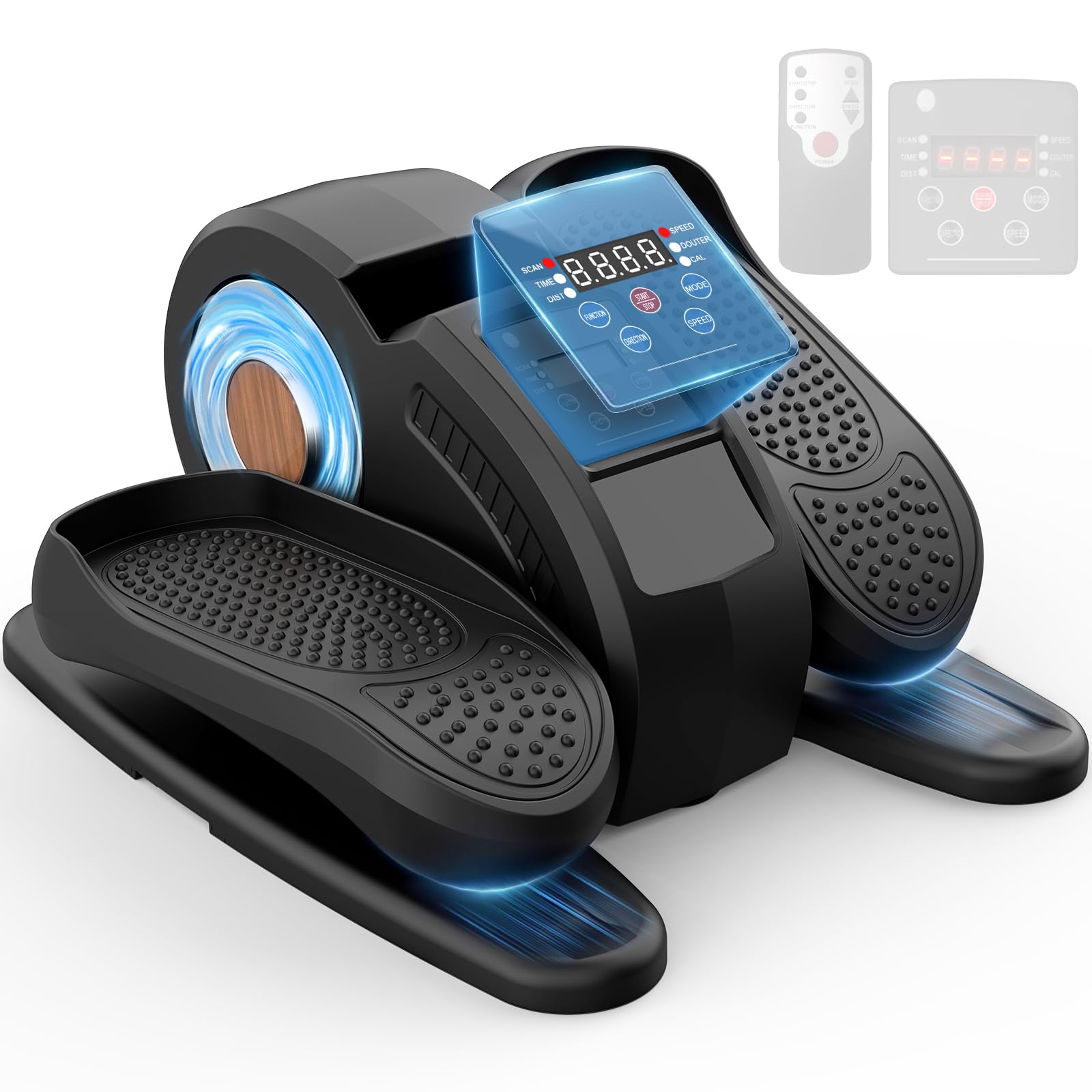 Under Desk Elliptical, Electric Foot Pedal Exerciser - Compact Portable Seated Elliptical Machine Lcd Control Mini Leg Exerciser Home Office - View #13