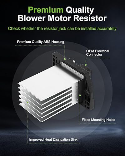 Miniatura 1114 de SCITOO Resistencia de motor de ventilador HVAC para 2008-2013 para Chrysler 300/2008-2016 para Town & Country/2008-2010 para Dodge Charger/2008-2018