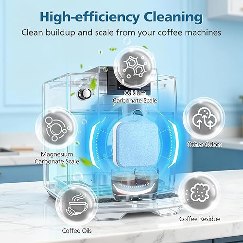 Miniatura 4 de Tabletas descalcificadoras compatibles con máquinas automáticas Jura para centros de café, limpieza de alta eficiencia y vida útil más larga, 12