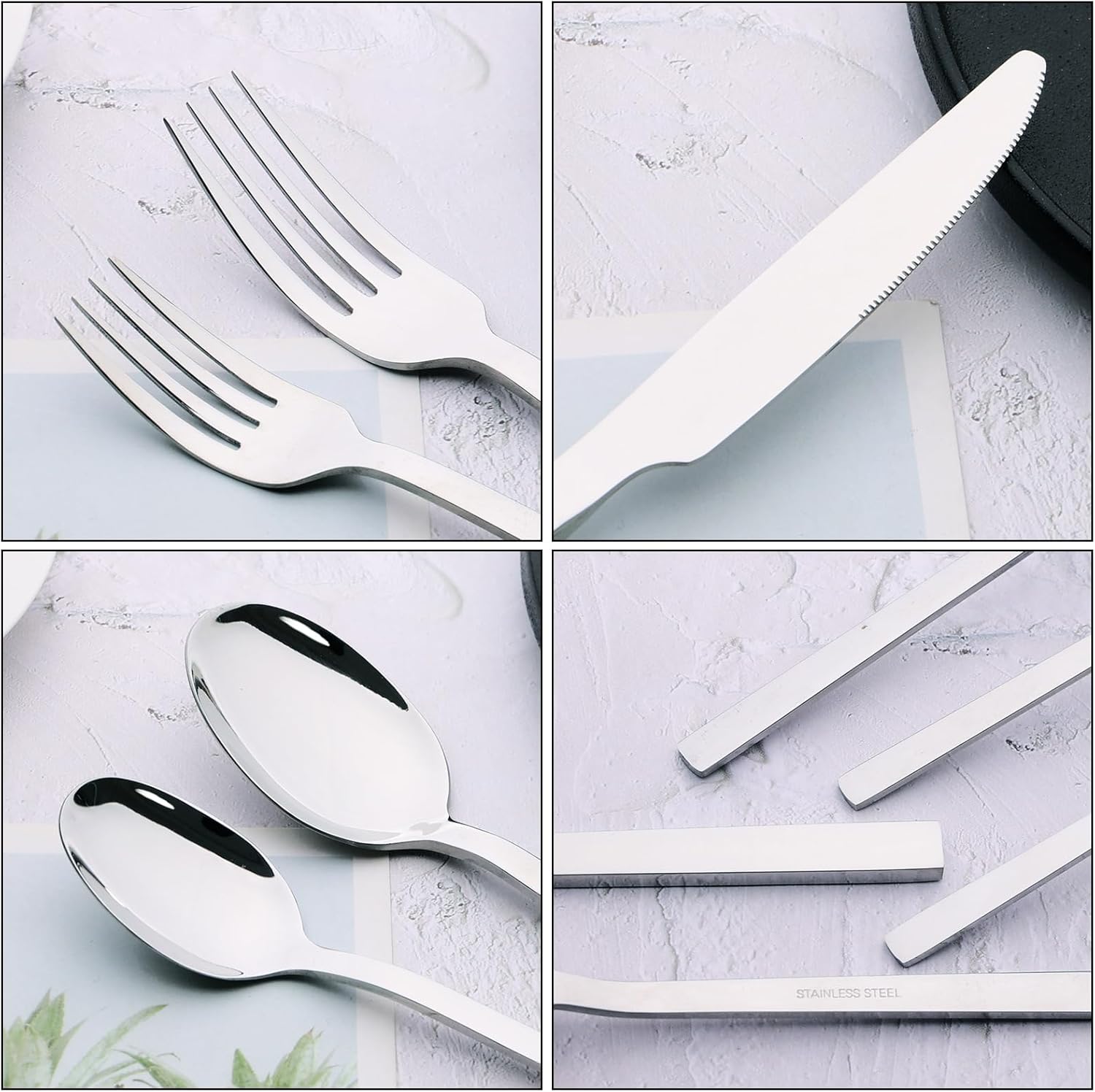 40-Piece Flatware Set, Stainless Steel Cutlery Set, Service for 8