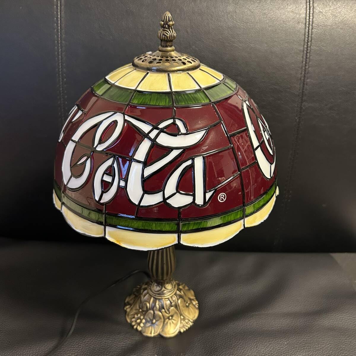 ビンテージコカ・コーラステンドグラスキャンドルランプ