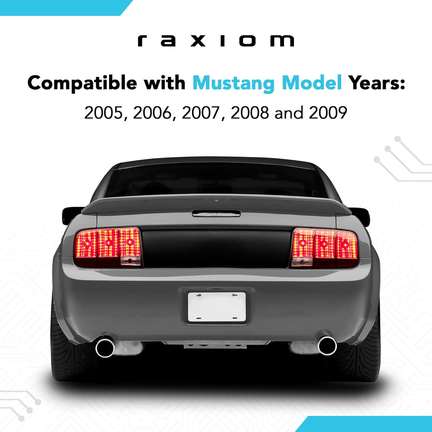 Raxiom Sequential Tail Light Harness Kit with Tuning Plug and Play Wire Fits Mustang 2005-2009