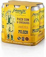Pack 6 Latas Cerveja Artesanal Pilsen Puro Malte 473ml Faroeste Beer