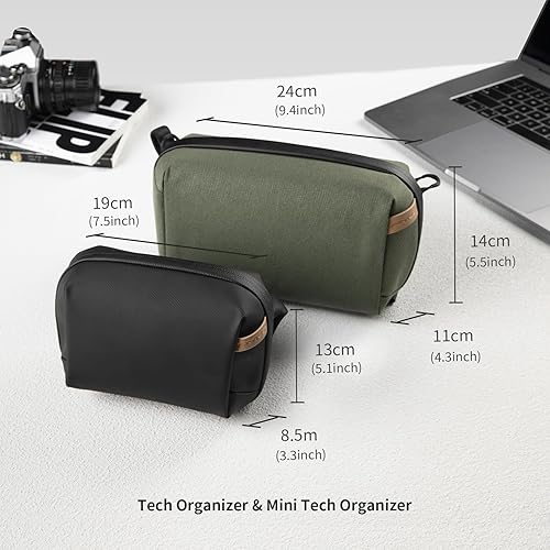 Miniatura 4 de PGYTECH Mini Tech - Bolsa organizadora de electrónica pequeña impermeable, para cables, baterías de teléfono, tarjeta SD