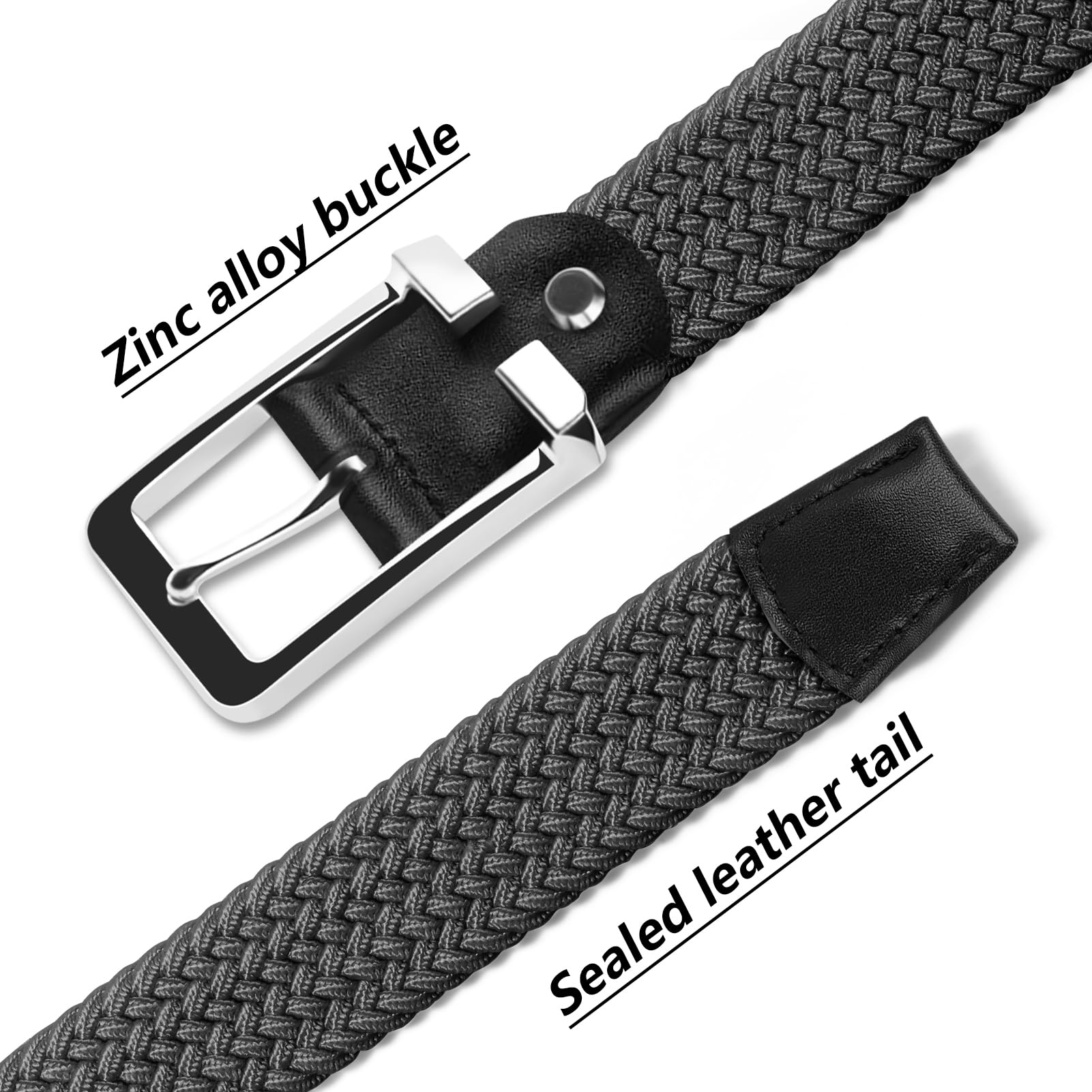 LAKIDAY Cintura in Tessuto Cintura Elasticizzata Cintura intrecciata cintura intrecciata Elastica perUomo e Donna ampia lunghezza da 3,5 cm da 100 cm a 130 cm