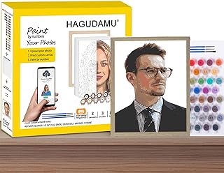 HAGUDAMU Paint by Number Kit for Adults,Portraits Deluxe Edition,Color Paint by Number Set Idea,Gift