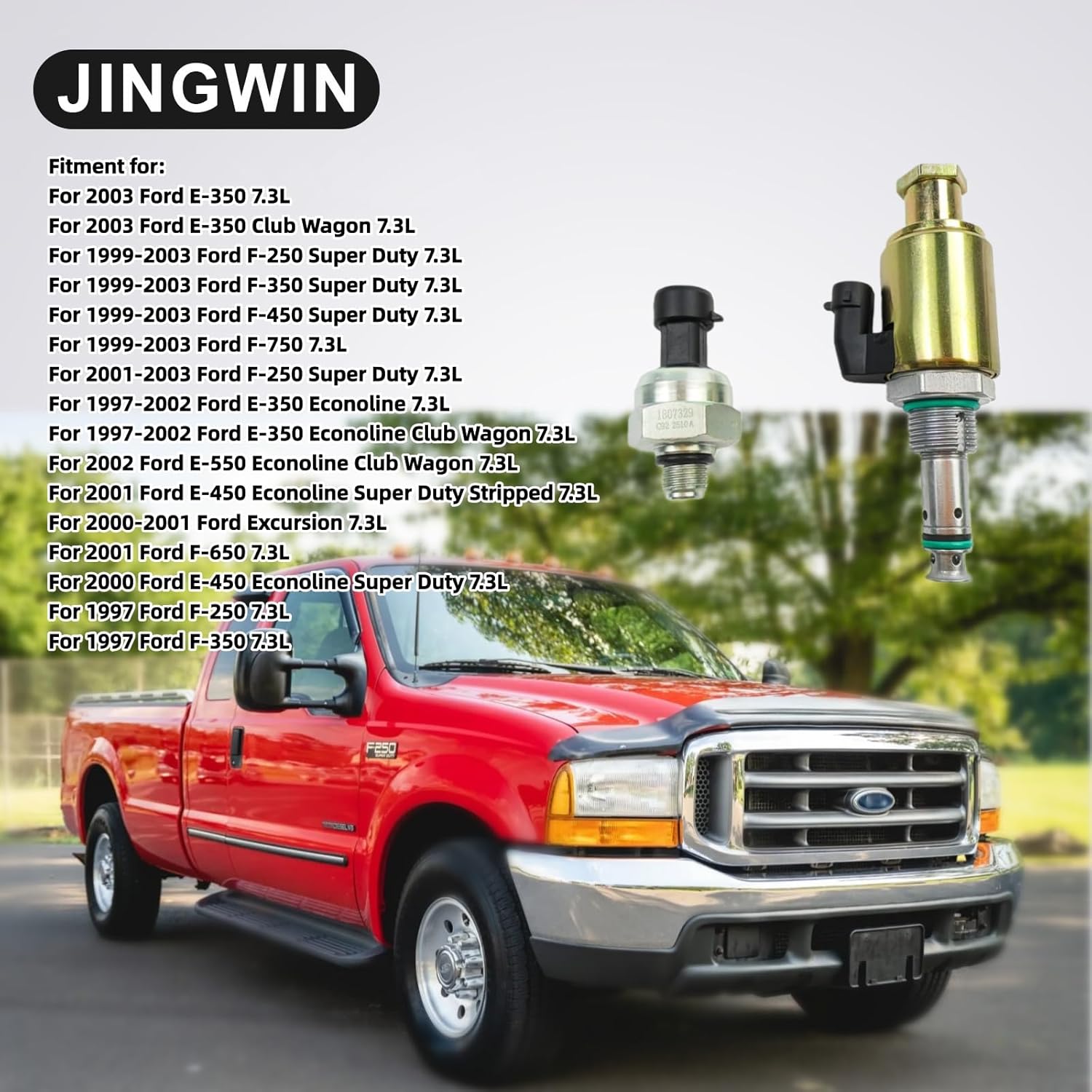 F81Z9C968AA 1829856C91 IPR Valve Injection Pressure Regulator and ICP Injection Control Pressure Sensor Kit with Electrical Connector for 7.3L Powerstroke 1995-2003 F250 F350 F450 F550 E350 E450 E550