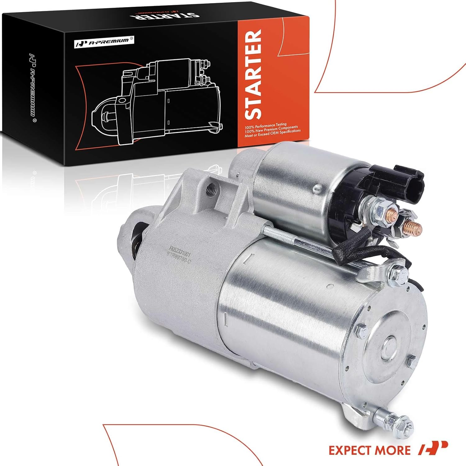 A-Premium Starter Motor Compatible with Hyundai Sonata 2010, Santa Fe 2010-2012, Azera 2009-2011, Entourage 2008-2010 & Kia Sorento 2011-2013, Amanti 2008-2009, Sedona 2008-2012, 12V 1.4KW 8-Teeth CW