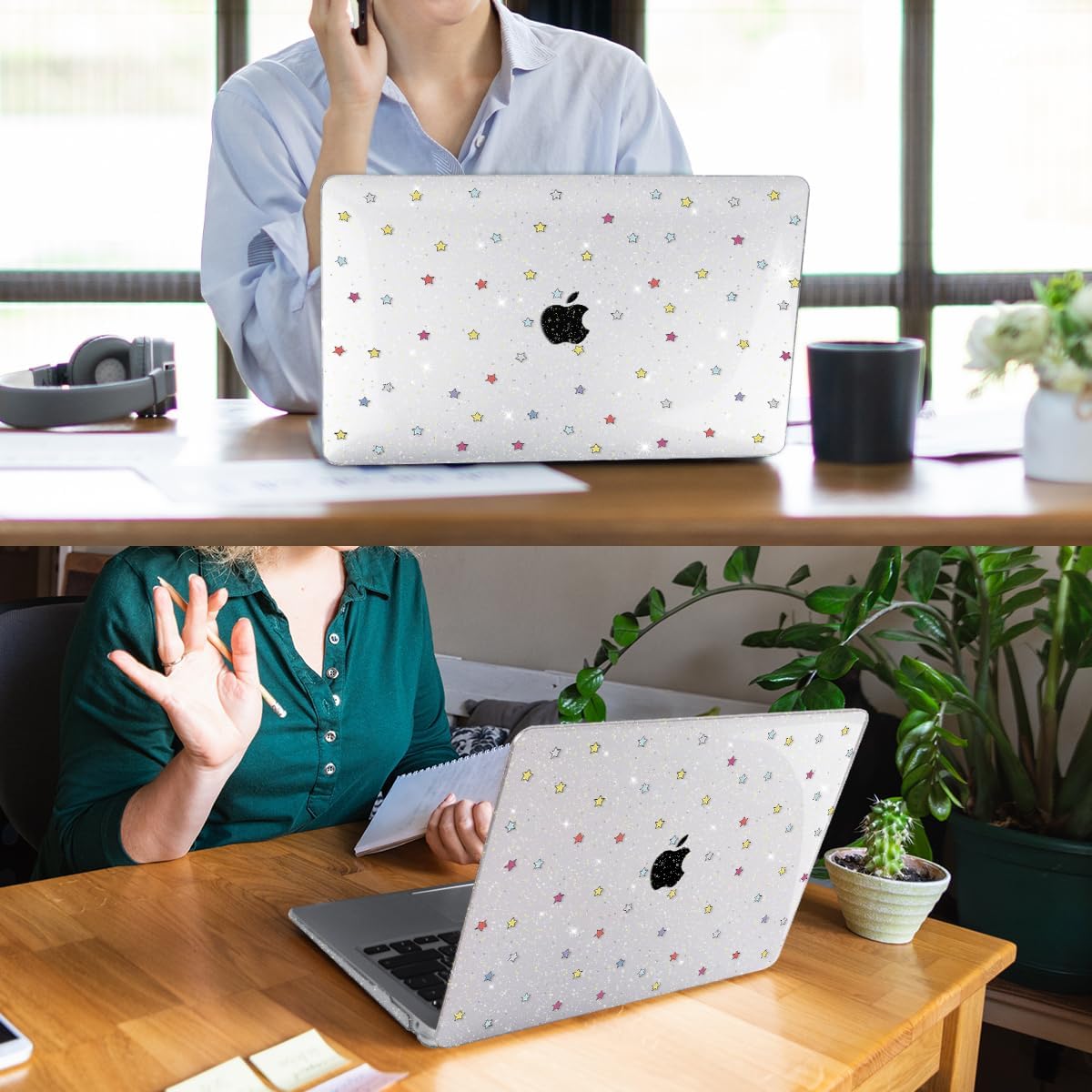 YSCLBAHUK Compatible with MacBook Air 13 inch Case 2021 2020-2018 M1 A2337 A2179 A1932 Retina, Hard Shell Screen Protector&Trackpad Sticker&Keyboard Cover for 13.3" M1 Mac，Colored Star