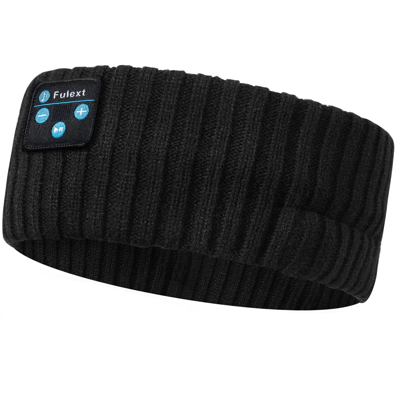 Sleep Headphones Bluetooth Beanie Headband, Fulext Wireless Ear Muffs Winter Knit Headphone Headband Ear Warmers Christmas Stocking Stuffers Gifts for Women Men Dad Mom Friend Teens Him Her, Black-image-29