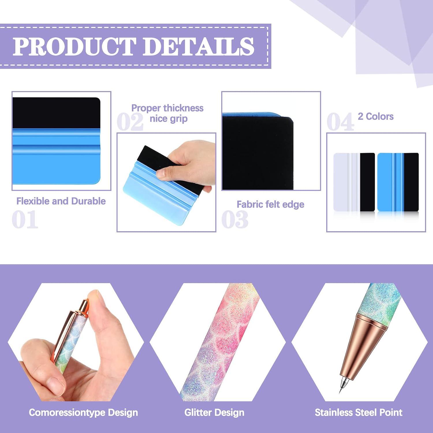 12 Pcs Glitter Vinyl Weeding Tool Fine Point Pin Pen Weeding Tool for Vinyl Air Release Pen for Easy Craft Essential Adhesive Projects
