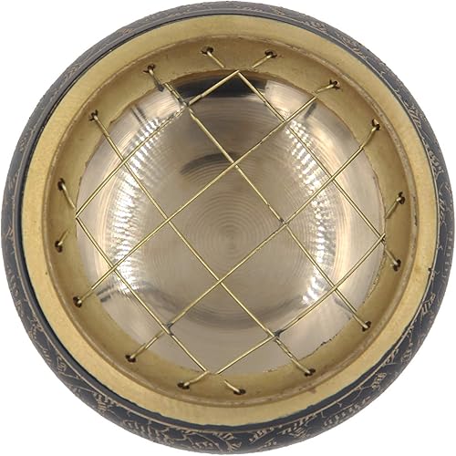 Miniatura 3 de DharmaObjects Quemador de incienso de carbón de latón decorado