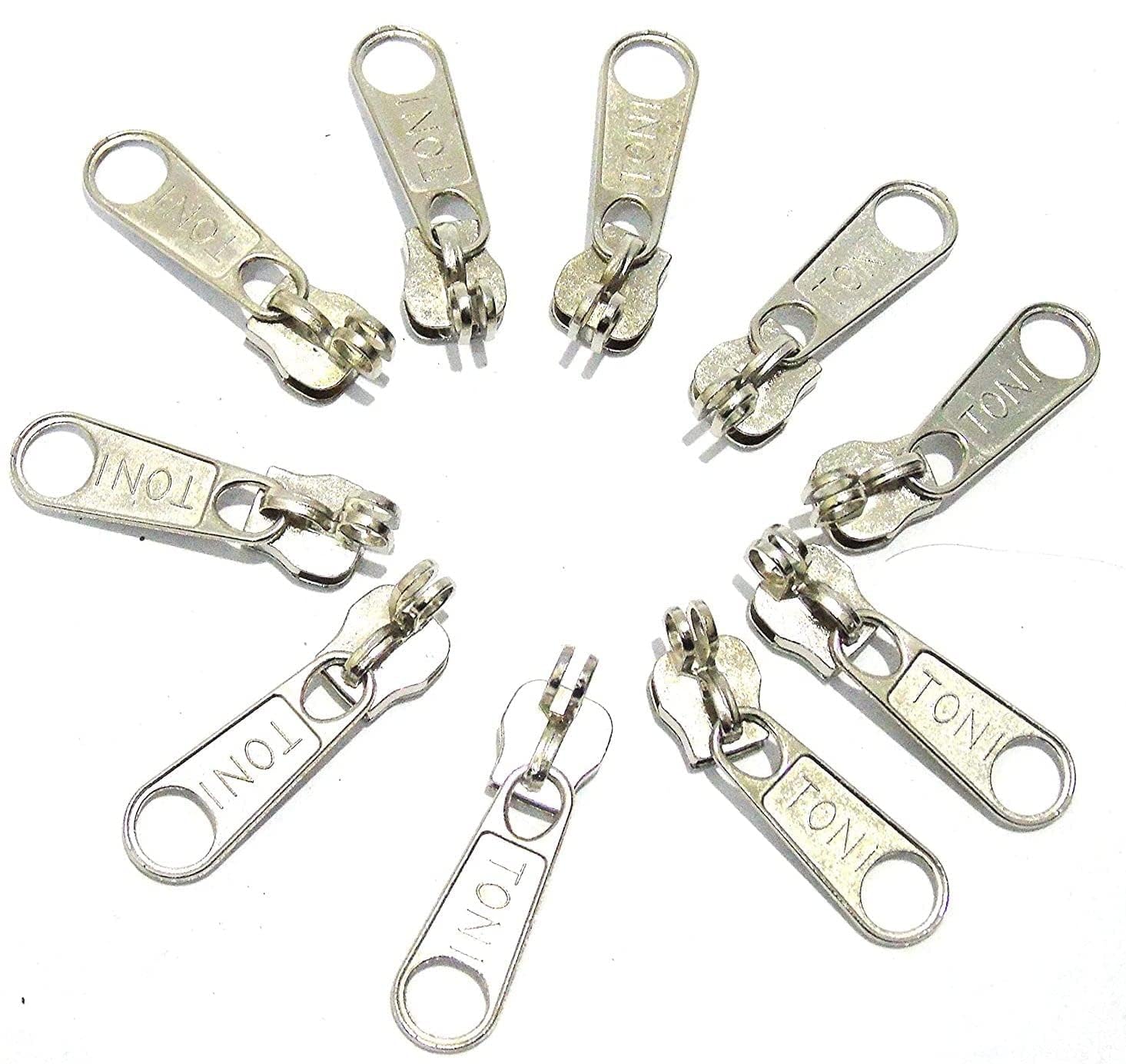 On Blow Steel Zip Slide Runners Size: 5 (Pack of 10 Pieces) Zipper Fasteners Pullers-image-26