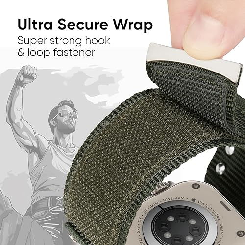 Miniatura 3 de Suitisbest Correa deportiva compatible con Apple Watch Ultra 2 BandApple Watch Ultra Band 1.929 in 1.772 in 1.732 in 1.654 in para hombre, correa