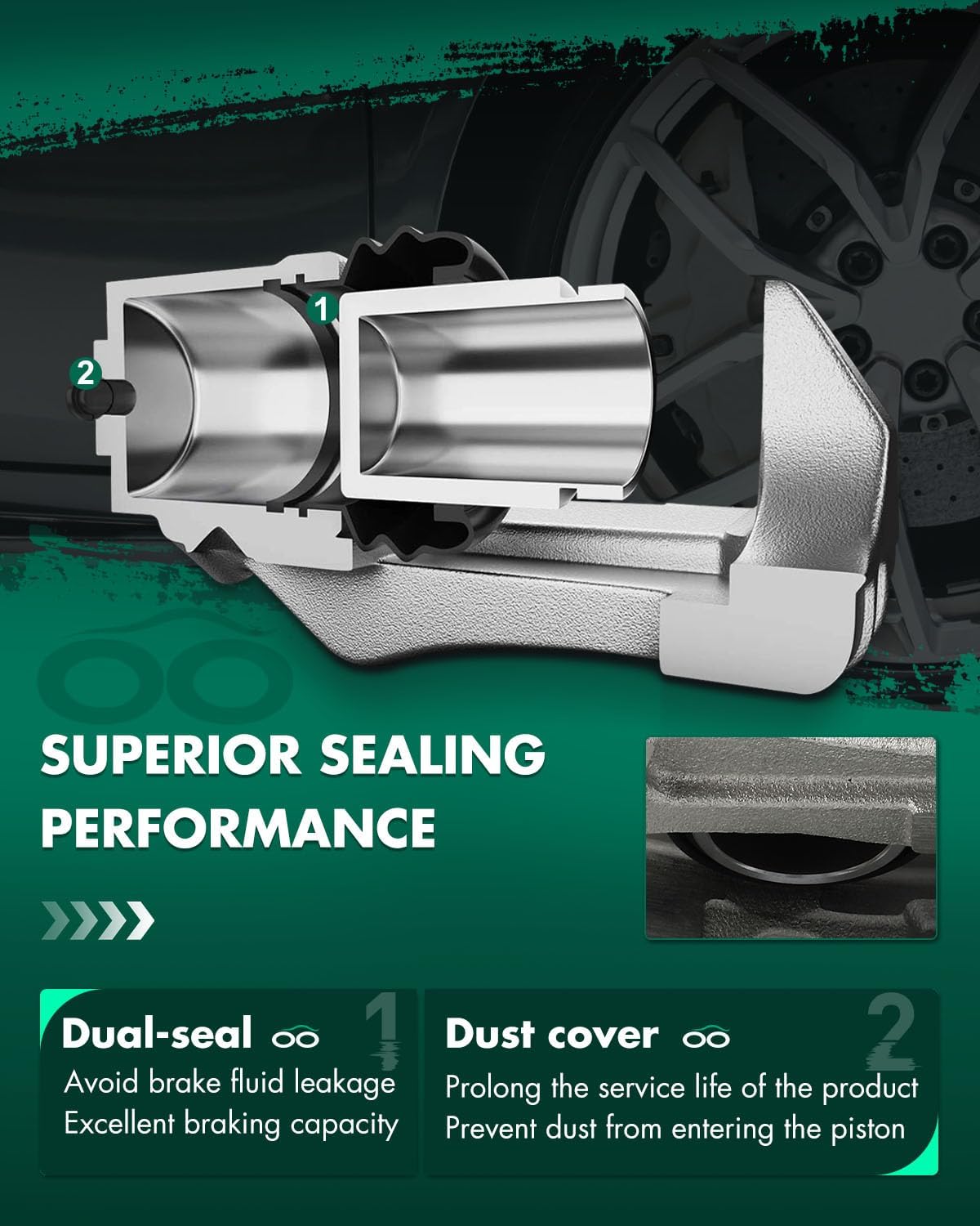 SCITOO Front Left Brake Caliper With Bracket 19B2870B Compatible For INFINITI For EX35 2008-2012,For INFINITI For EX37 2013,For INFINITI For G25 2011-2012,For INFINITI For G35 2007-2008