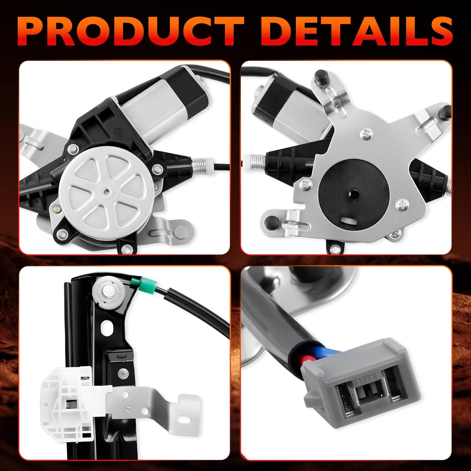 Window Regulator with Motor Rear Right Passenger Side Compatible with Ford Explorer 2002–2010, Explorer Sport Trac 2007–2010, Mercury Mountaineer 2002–2010, Lincoln Aviator 2003–2005, Replaces 748-507