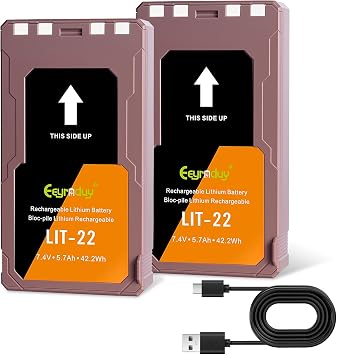 LIT-22 Rechargeable Lithium Battery Pack 7.4V, 5.4Ah for Cellular Trail Cameras, Compatible with Flex Series Flex-M, Flex-S, Flex-Plus, Flex-G36, with Type-C Charging Cable LIT-22 Pink
