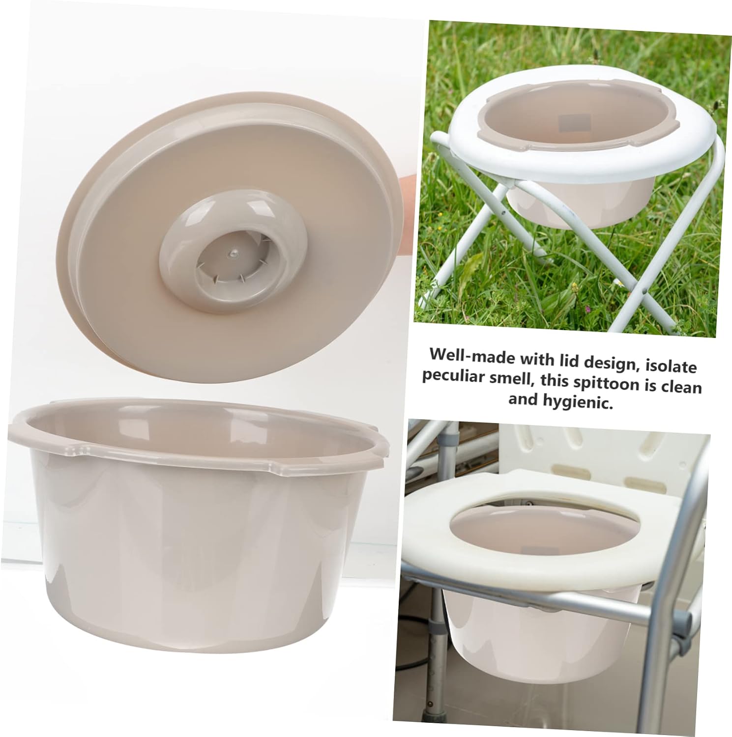 Household Chamber Pot Lid Durable Urinal Bucket for Elderly Pregnant Women and Boys and Girls Easy to Clean Smooth Edges for Home and Hospital Use