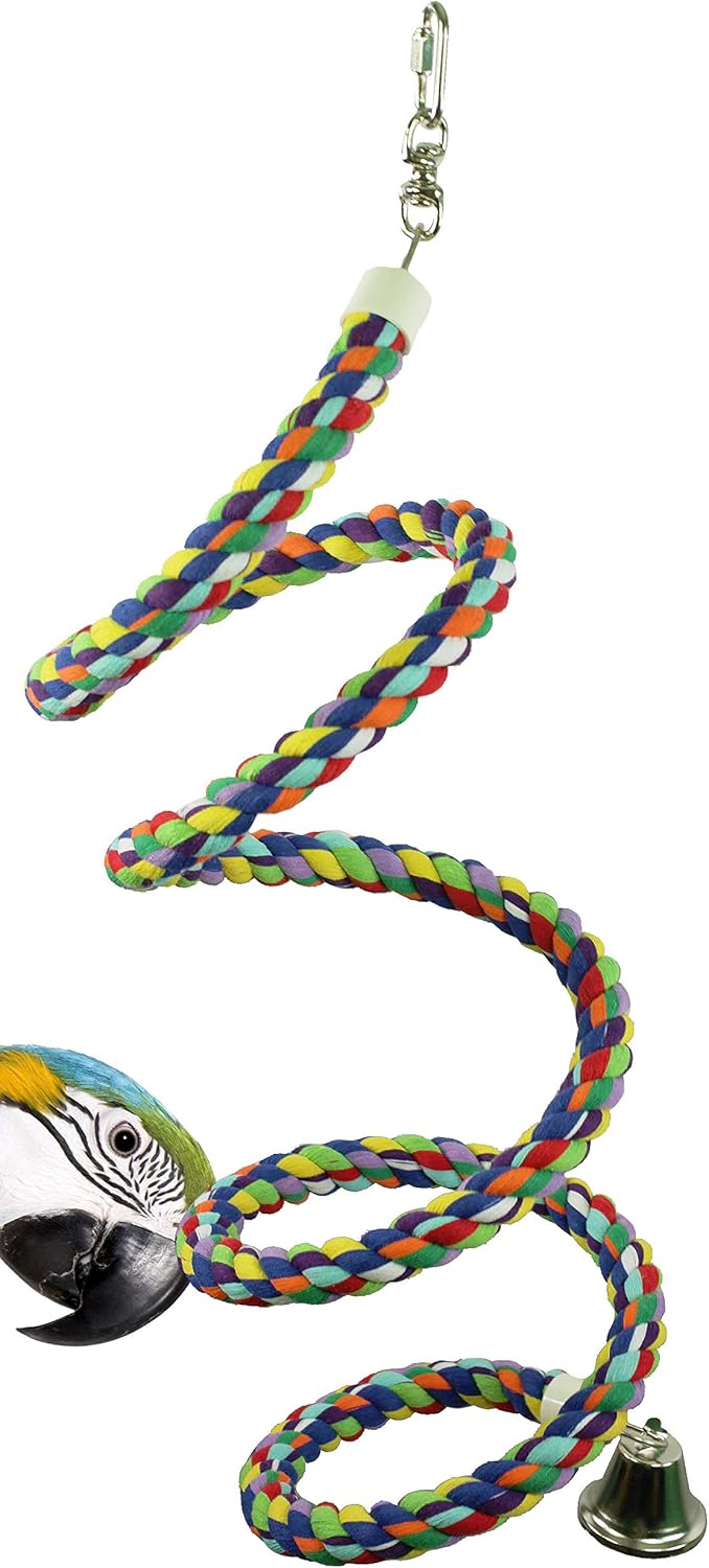 Bonka Bird Toys 1051 Large Rope Boing Coil Swing Bird Toy
