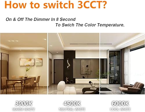 Miniatura 5 de Siomen Paquete de 1 unidad de 3.93 pulgadas 18 W, 120 V, 1800 lúmenes, 3CCT 300045006000K CRI92, motor de luz LED, módulo de PCB LED, kit de