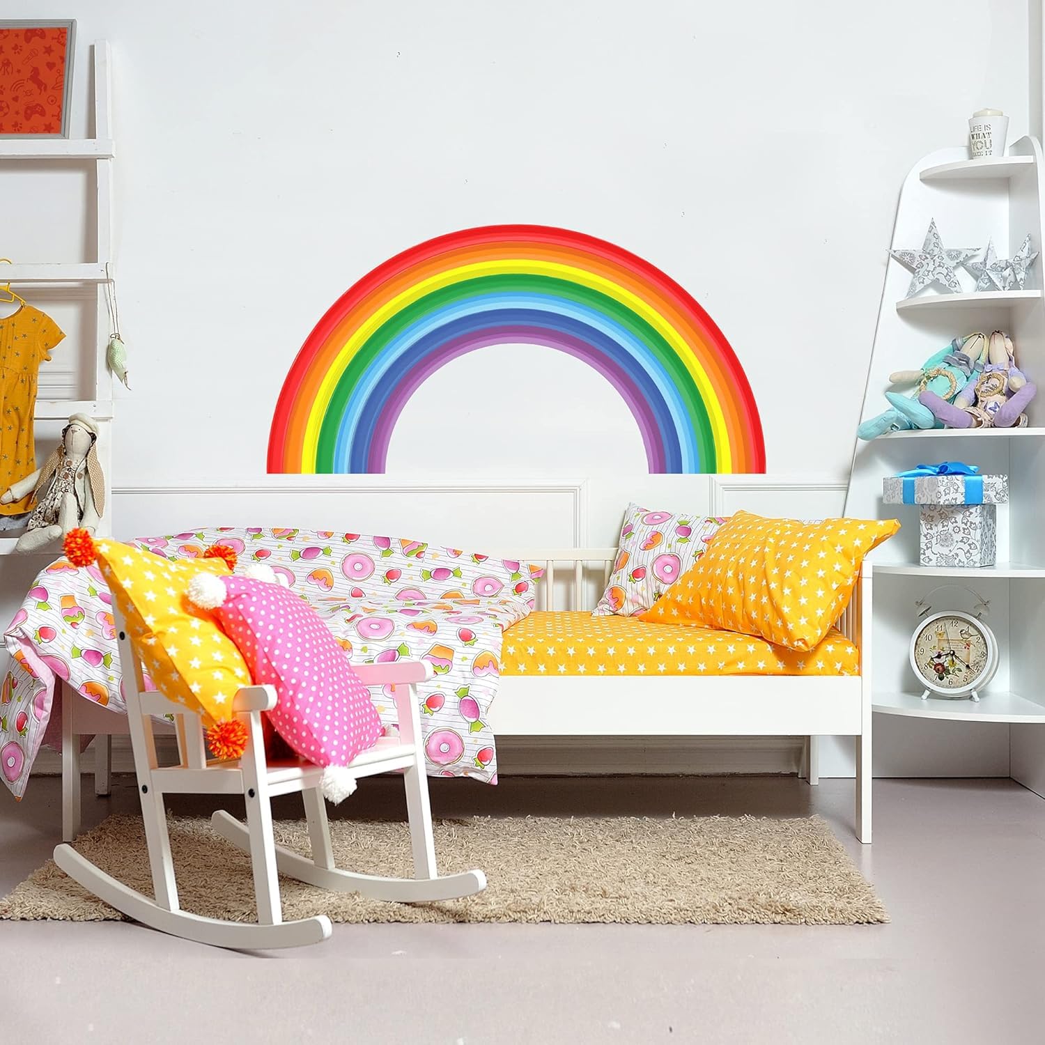 Beautiful Game Rainbow Wall Sticker Home Decal Bedroom Mural Positive Art (120Cm Width X 60Cm Height)