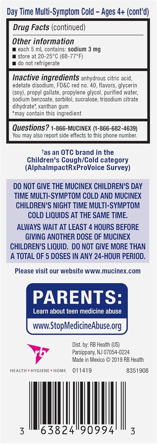 Best Children's Cold Medicine - ‍Mucinex Cold & Cough Review