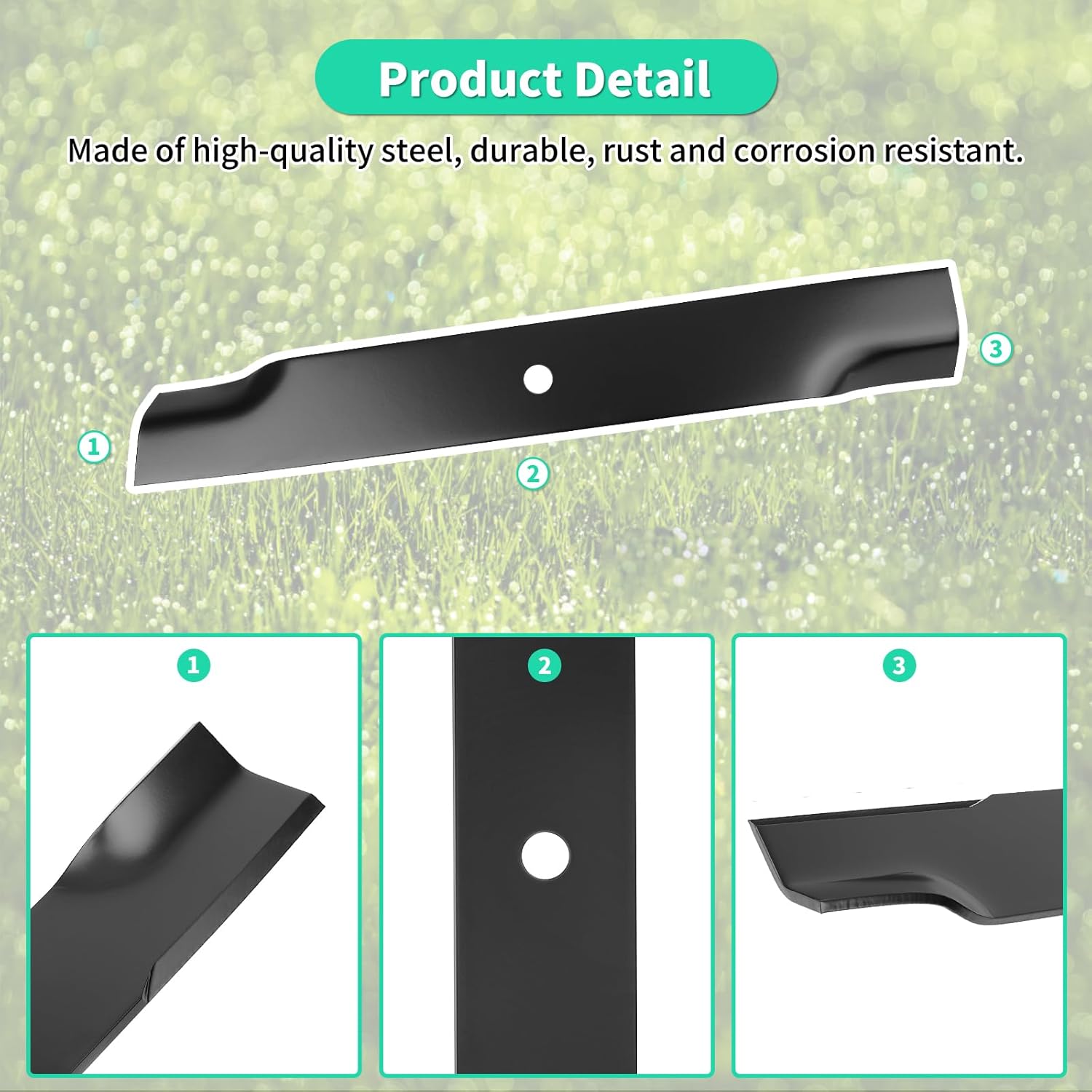 601124 High Lift Blades for 54" Deck, 797696 Mower Blades Compatible with Hu-stler Raptor SD, Fastrak, Super Z Series Lawn Mower, Replaces 601012, 601013, 602416, 797704, 797712, 6 Pack