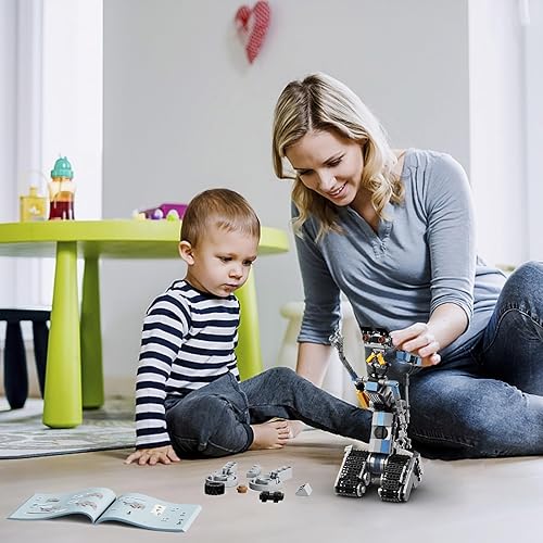 Miniatura 5 de Juego de construcción de robot Johnny 5 de 370 piezas, juguetes modelo de robot Johnny 5, compatible con Lego, juego de regalo educativo para niños