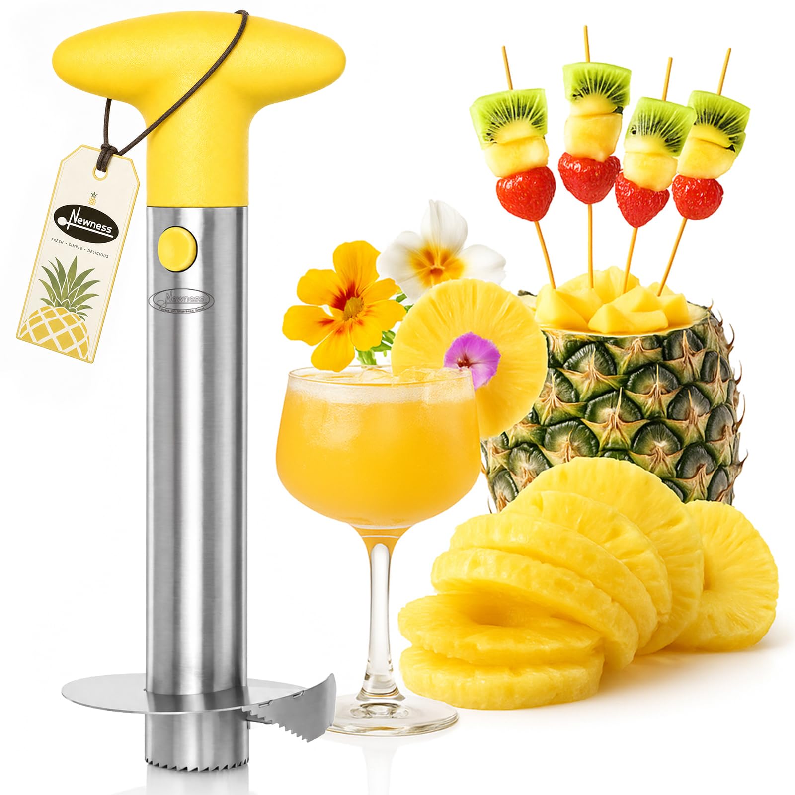 Newness Upgraded Pineapple Corer & Slicer, Reinforced Thick Blade — Amazon image 13
