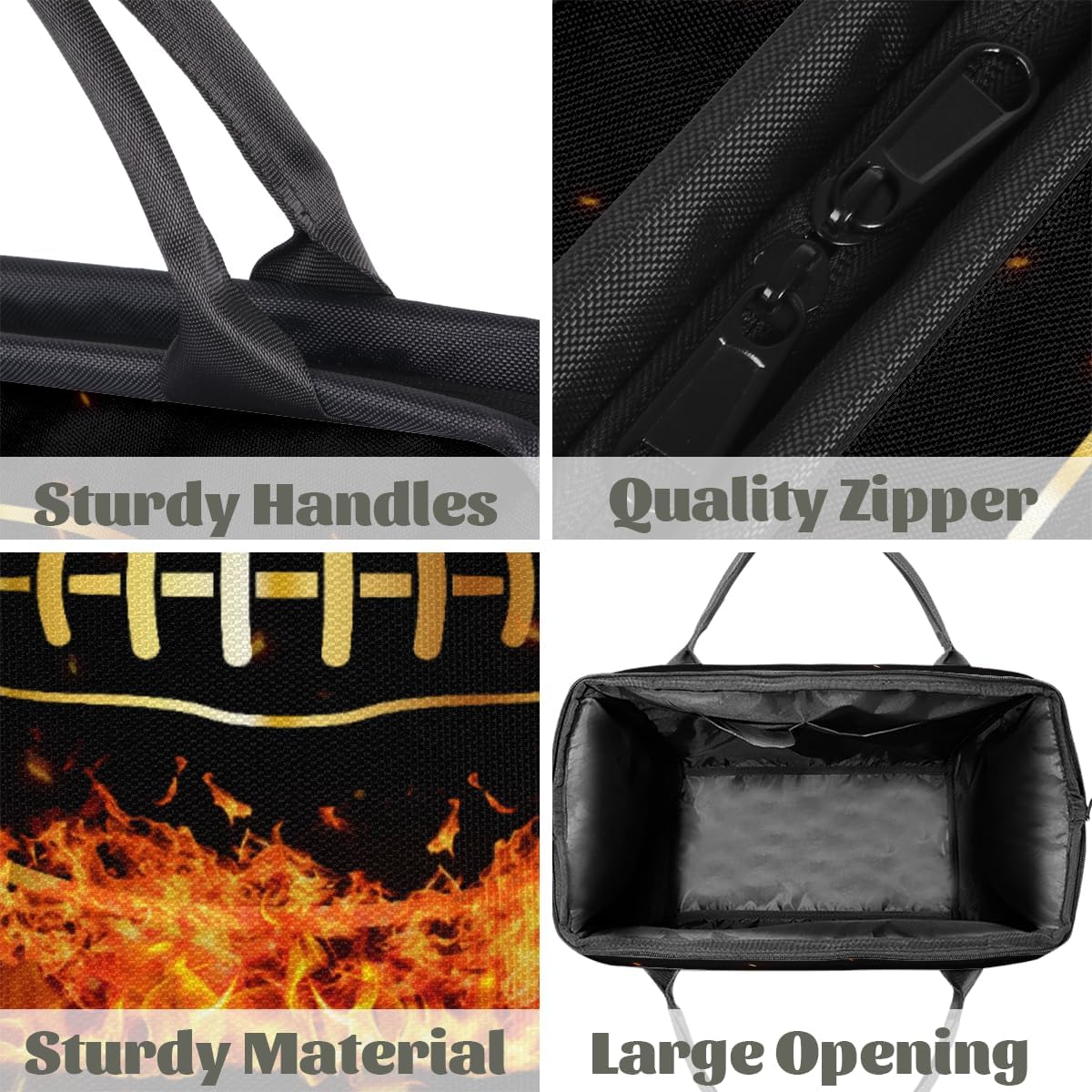 Sports Duffel Bags for Kids - Carry On Travel Gym Bag Waterproof Workout Shoulder Tote for Boys Girls Weekender Overnight Duffel for Swim Dance Camp(Football)