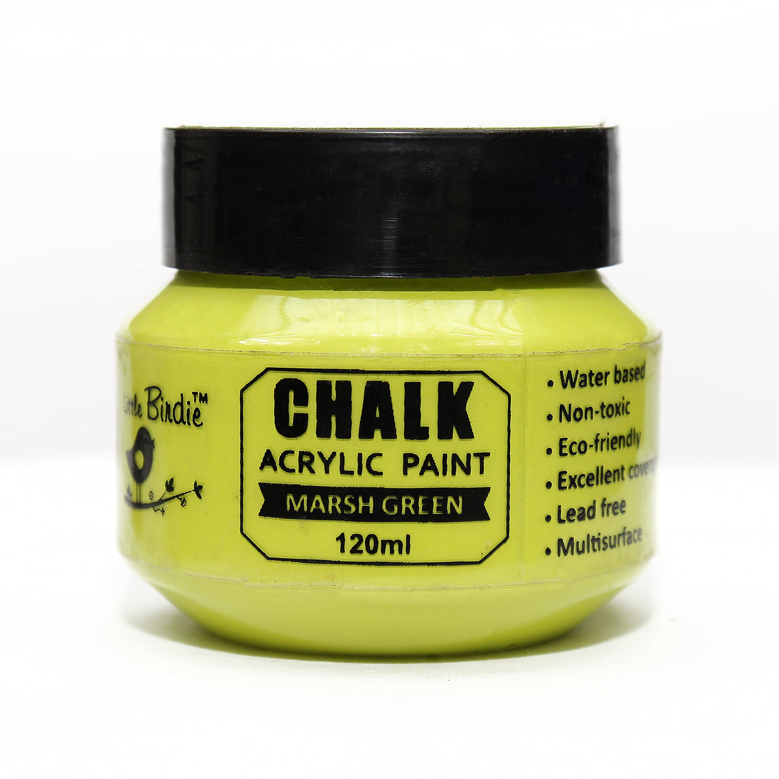 Home Decor Chalk Paint Marsh Green - 120ml |Chalk Paint for Wood Furniture, Wall, Home Decor, Glass, Terracotta Pots & Acrylic Chalk Paint | Multi Surface Paint