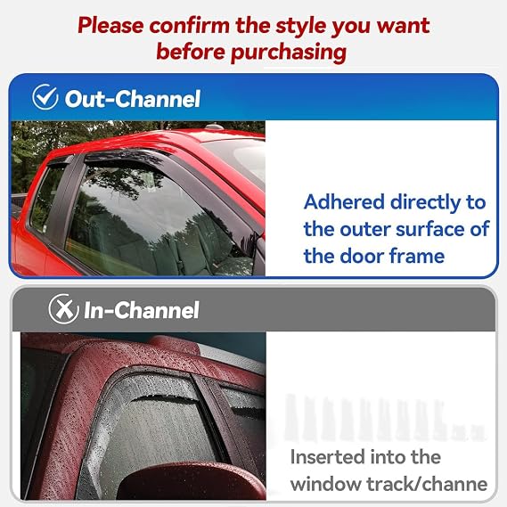 Window Visors Rain Guards fit 2000-2006 Toyota Tundra Access/Ext Cab 94815