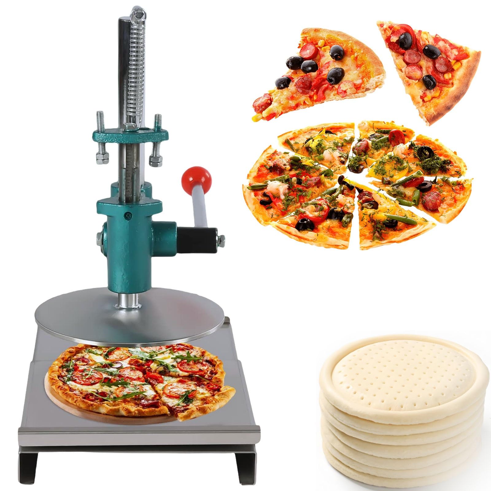Pizzablech for Pizza, kommerzielle Pizza-Nudelpresse, Nudelmaschine, Dicke 5 mm, zur Herstellung von Handpasteten, Pizzaböden, Brotformen, Tortenböden(24cm)