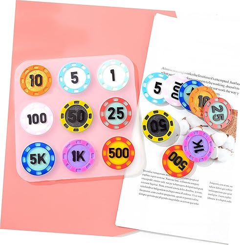 Miniatura 6 de VILLCASE El póquer del molde salta fuerza cristalina del rasgón del silicón de las piezas del epoxi 2 de las piezas para