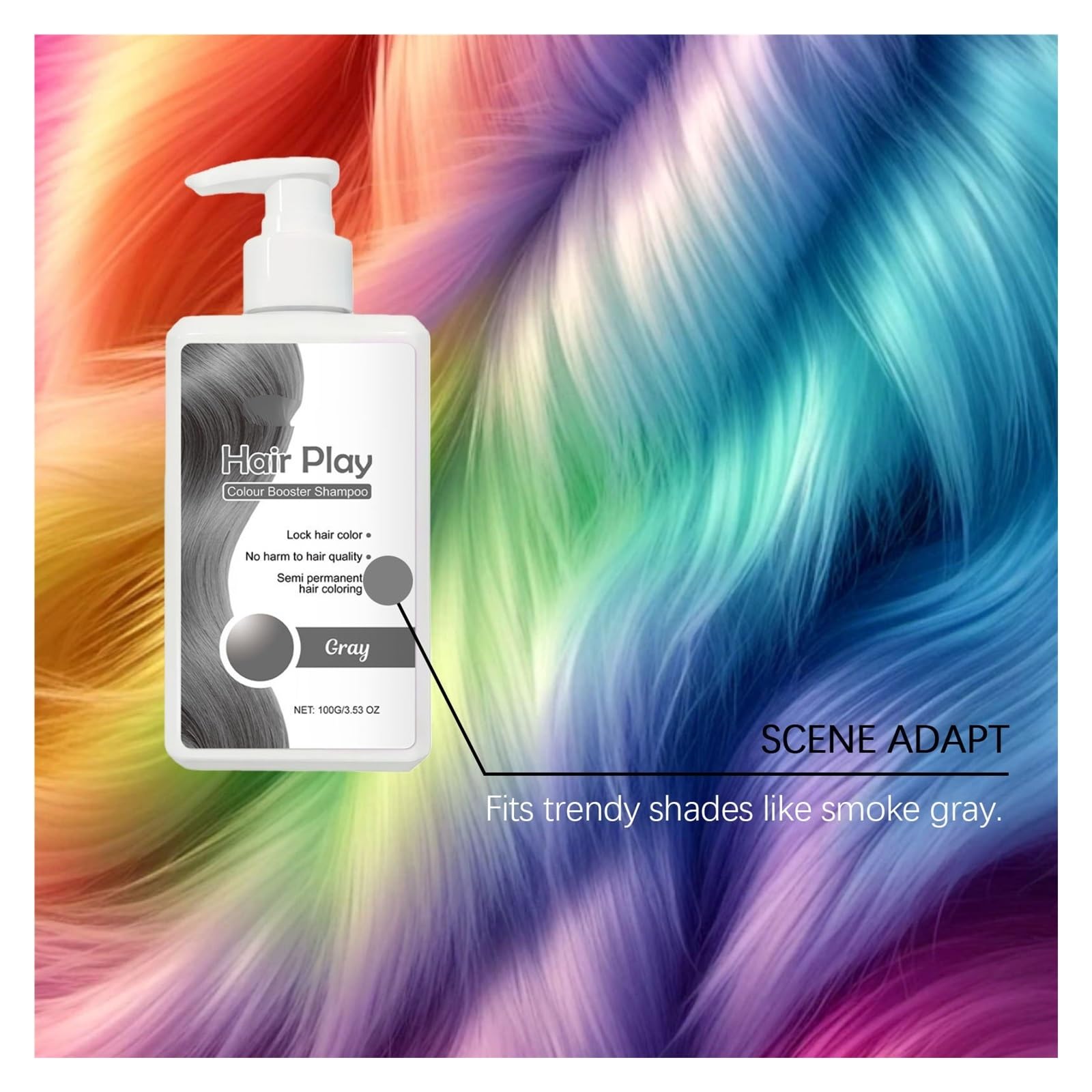 Champú for cabellos grises | Fortalece eficazmente el cabello frágil e hidrata profundamente el cuero cabelludo.(3pcs)