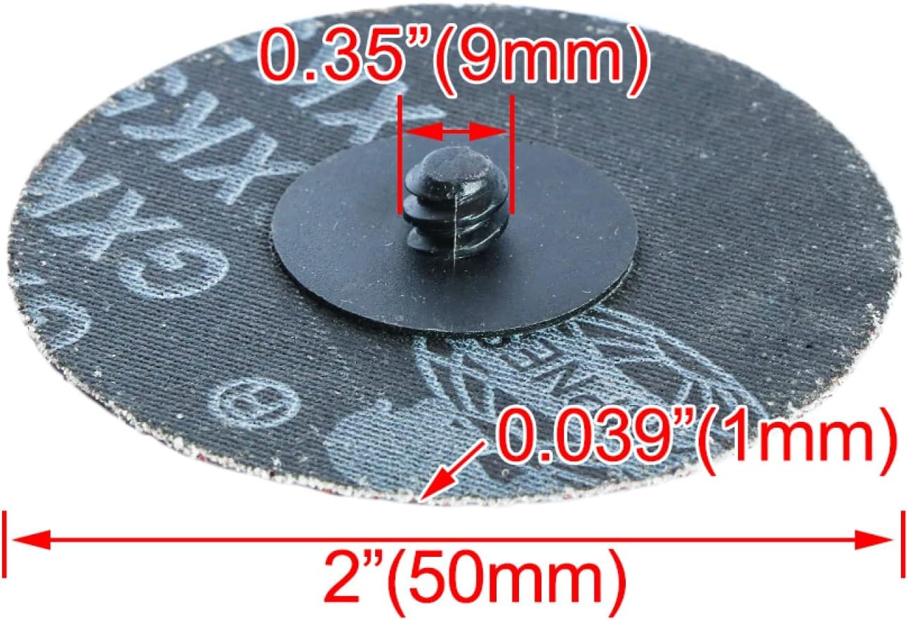 2 "50mm 50pc Quick E Tarcze Do Szlifowania Ziarna Metalowa Szlifierka Do Kondycjonowania Powierzchni Essories, Grit 120