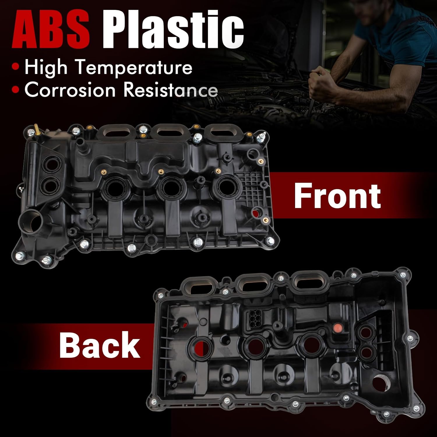 MITZONE Valve Cover Compatible with 2017-2020 Ford F-150 2018-2022 Expedition 3.5L V6 2018-2023 Lincoln Navigator 3.5L V6 Gas Turbo Left Driver Side with Gasket Bolts HL3Z-6582-G