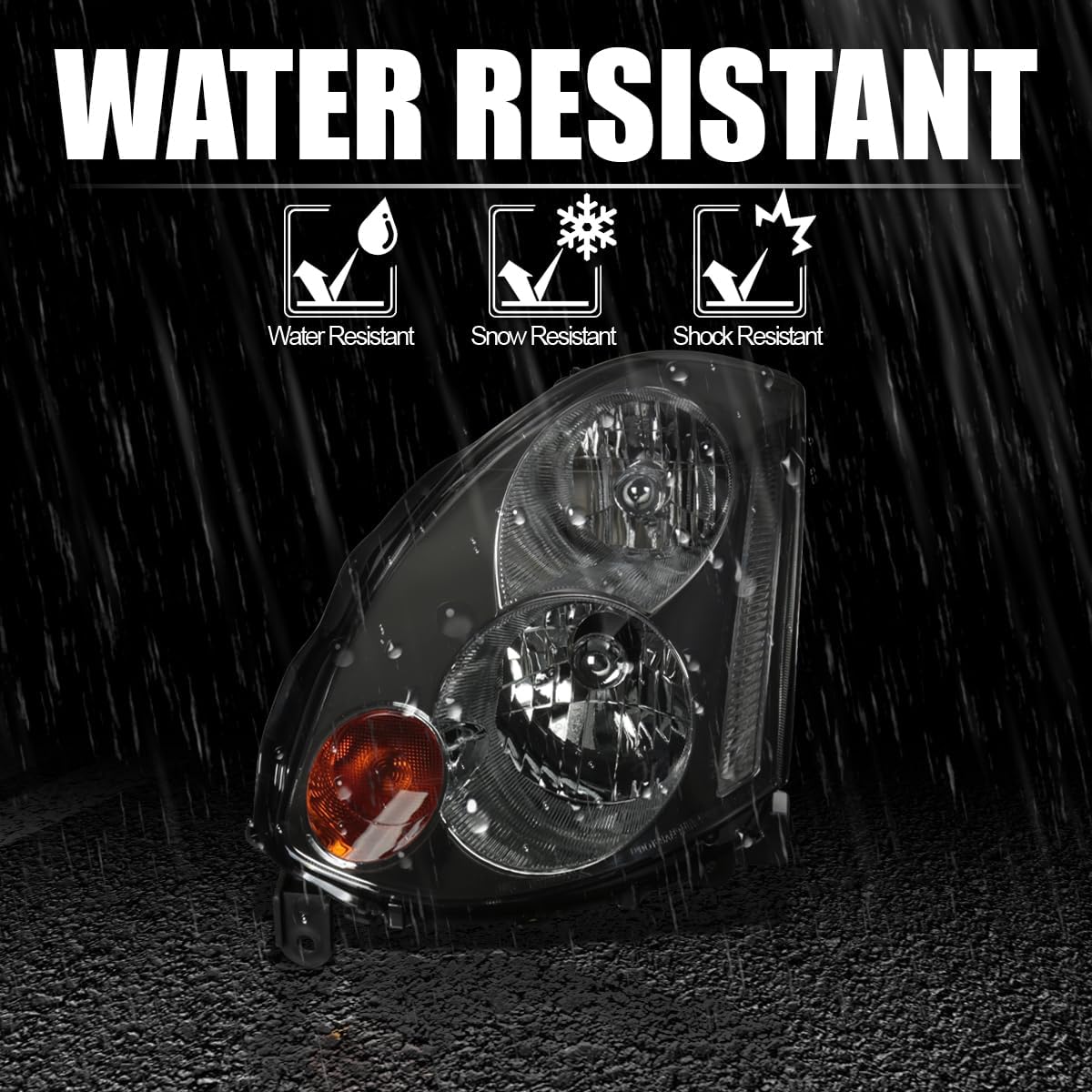 SPEC-D TUNING Light Smoke HID Type Headlights Compatible with 2003-2005 Infiniti G35 2Dr Coupe Factory HID Models Left + Right Pair Head Lights Lamps Assembly