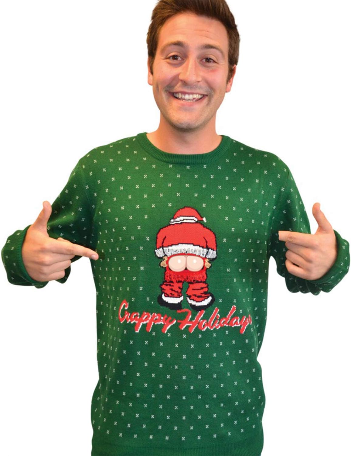 Morphsuits Digital Dudz Mooning Santa Digital Christmas Jumper - Size Small