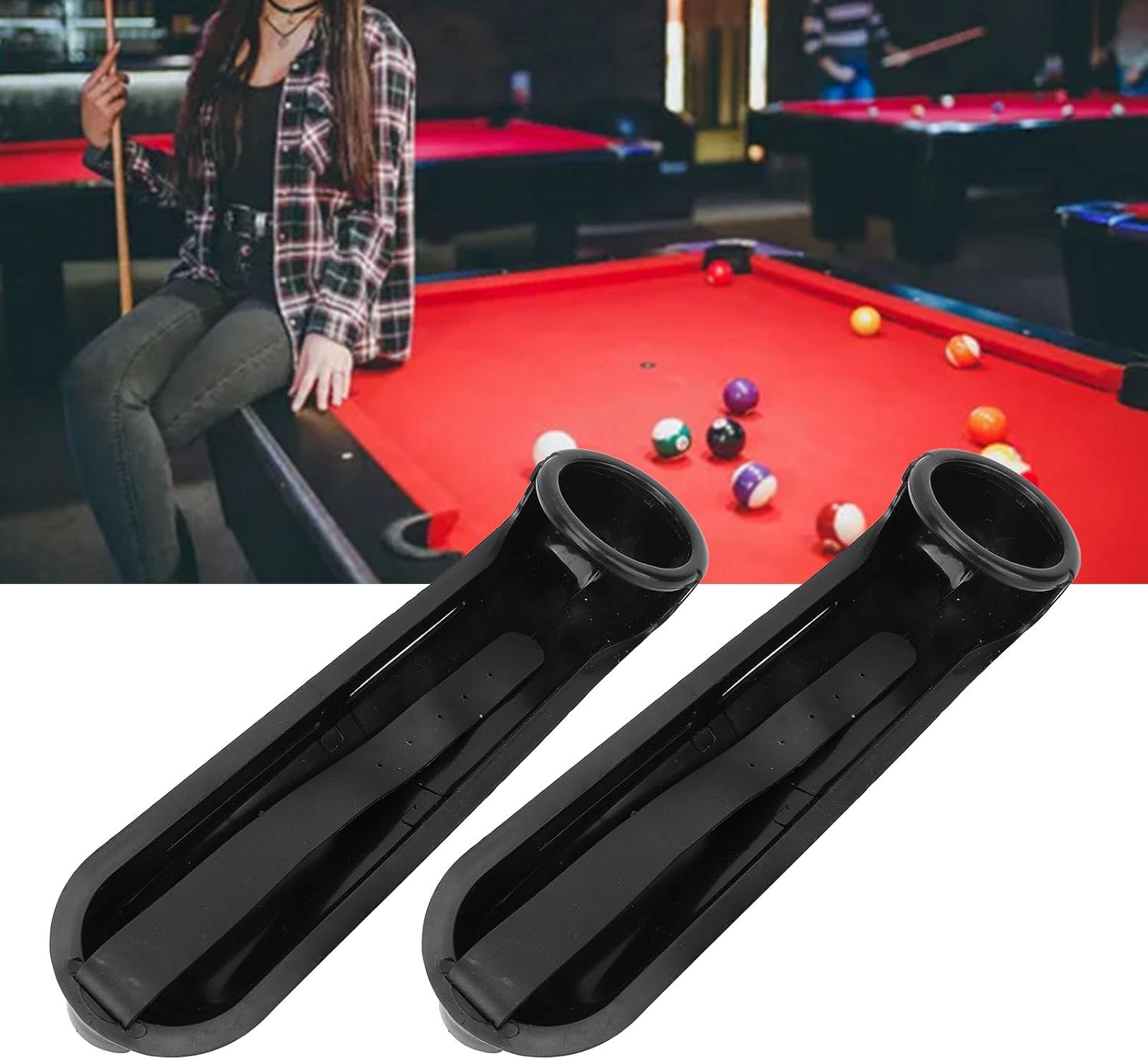 6Pcs Multifunctional Billiard Sphere Track - Plastic Slide and Drop Rail for Billiard Tables - for Billiard Enthusiasts and Game Rooms