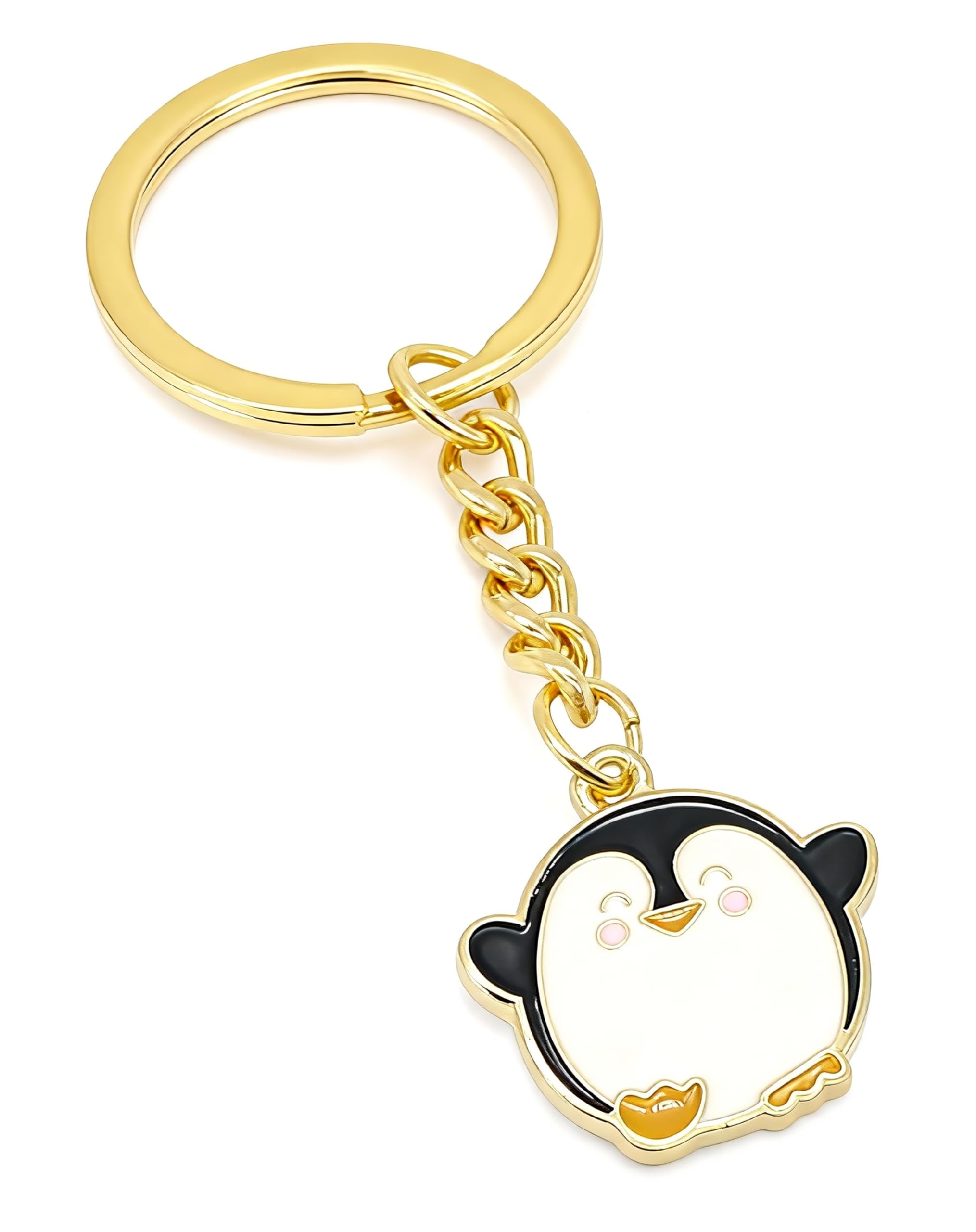 Moydolo Unisex Yellow Penguin Keychain Pendant Animal Penguin Key Chains Charms Keyrings Gift For Men Women Boys Girls