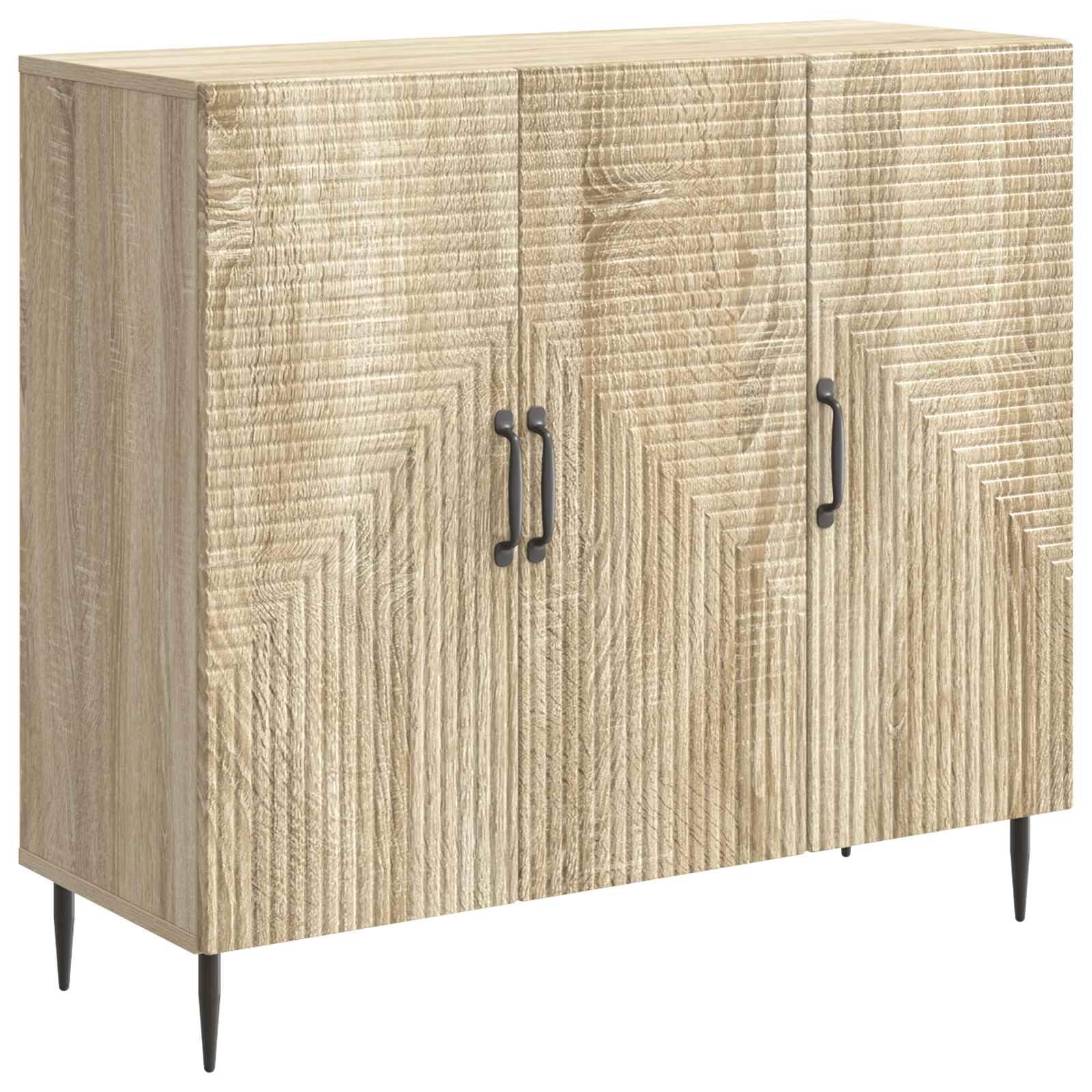 Aparador moderno con 3 puertas de madera y armario multiusos vintage de salón