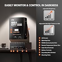 Vista 7 de LiTime MPPT Controlador de carga solar (Bluetooth) – Regulador de panel solar -150 V, 100 amperios, 12/24/36/48 voltios para LiFePO4 y batería