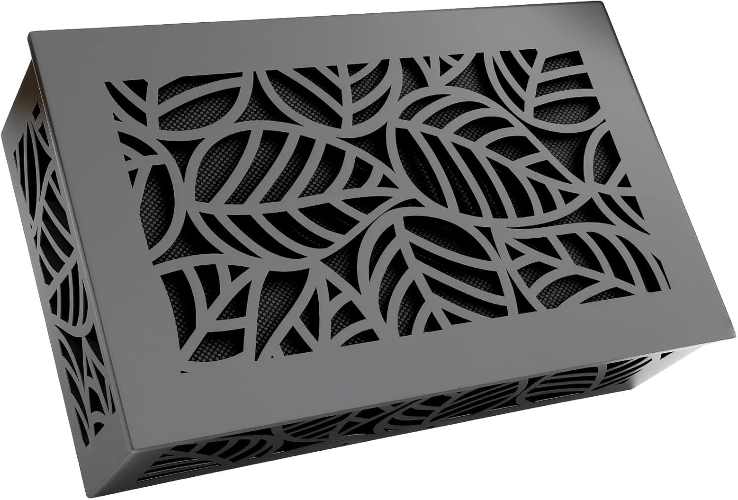 Modern Wooden Doorbell Chime Cover Box, Weather Protection Decorative Sleek Wall-Mounted Cover Plate for Chimes Indoor Outdoor Use Home Upgrades Replacement, 9 x 5.1 x 2.5 Inch, Style 3 Black