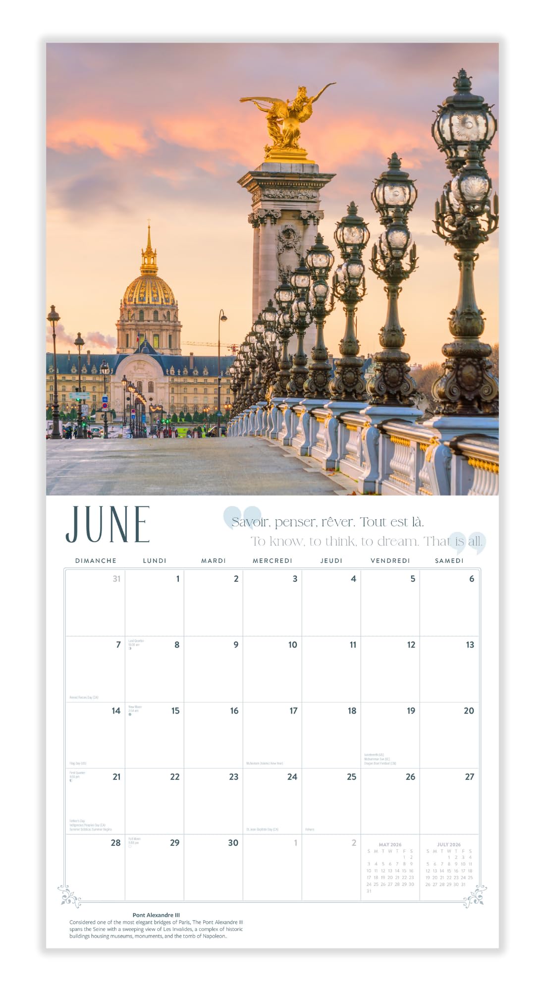 Amazon.com: Paris 2026 Calendar | France, Montmartre, Eiffel Tower