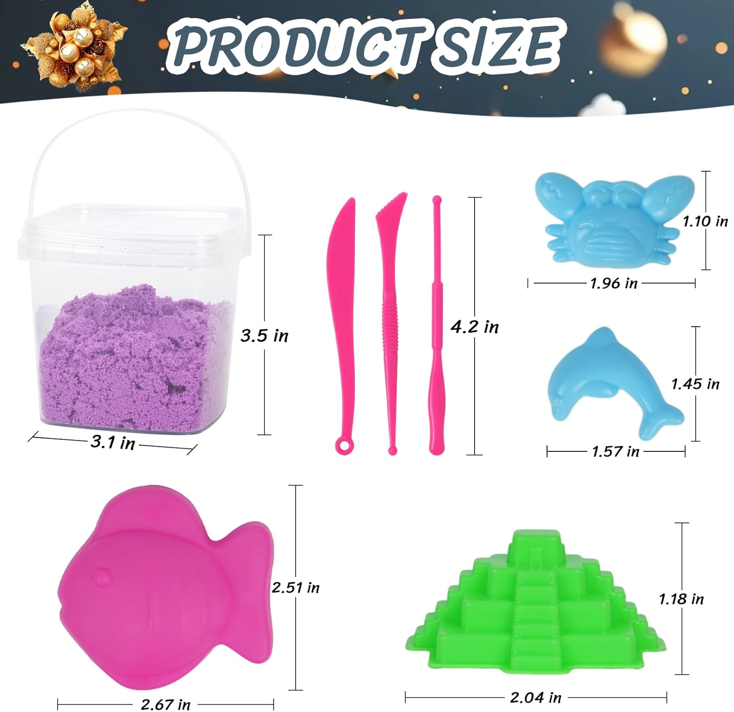 Minyaluck Play Sand Bulk Kit,6 Color 5.3 Lb Magic 48 Molds,Sensory Toy Art Moldable Self-Sticking Kids Bulk Sand for Valentine's Day Classroom Home Party Favors Gift for 4 5 6 7 8 9 Years Boys Girls