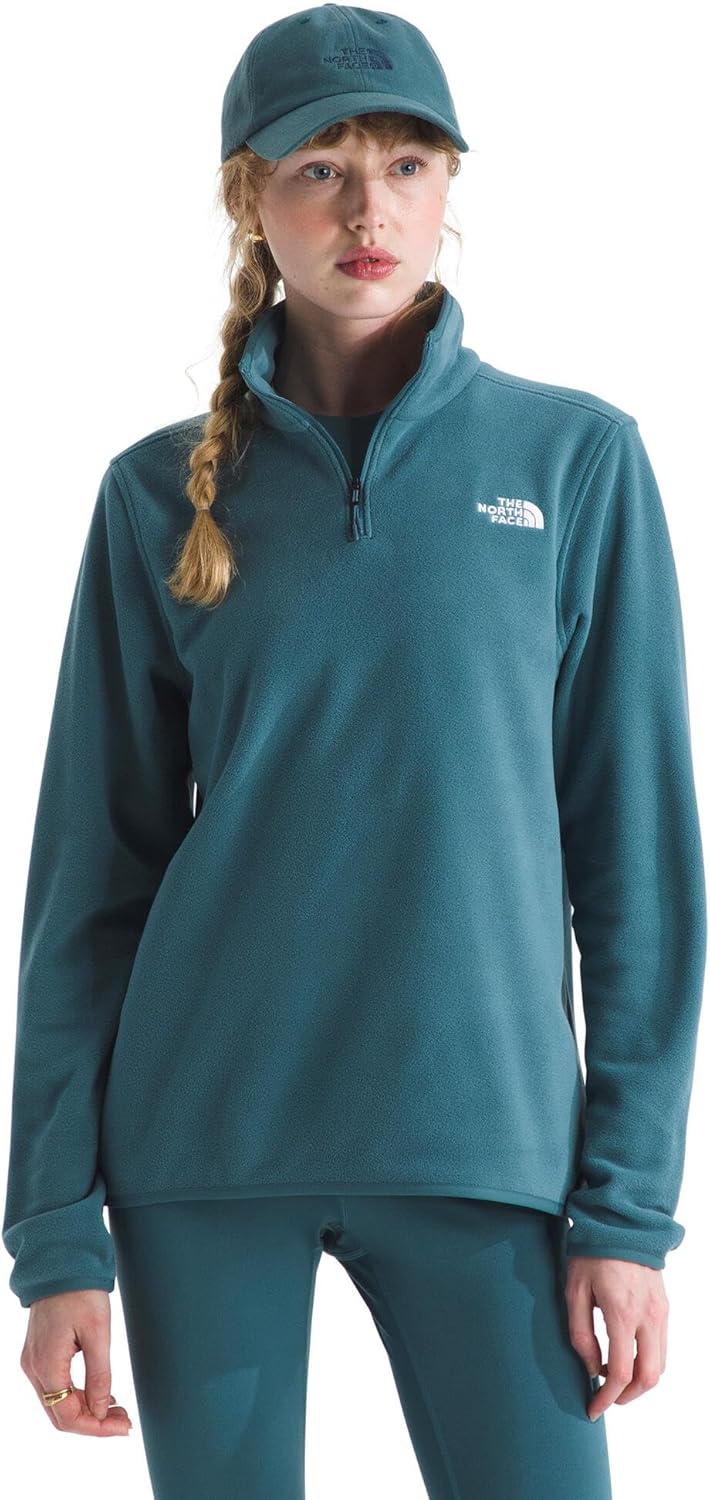 THE NORTH FACE Women's Glacier Fleece Quarter Zip Jacket | Pullover With Zip Pockets & Stretch on Collar, Cuffs & Hem