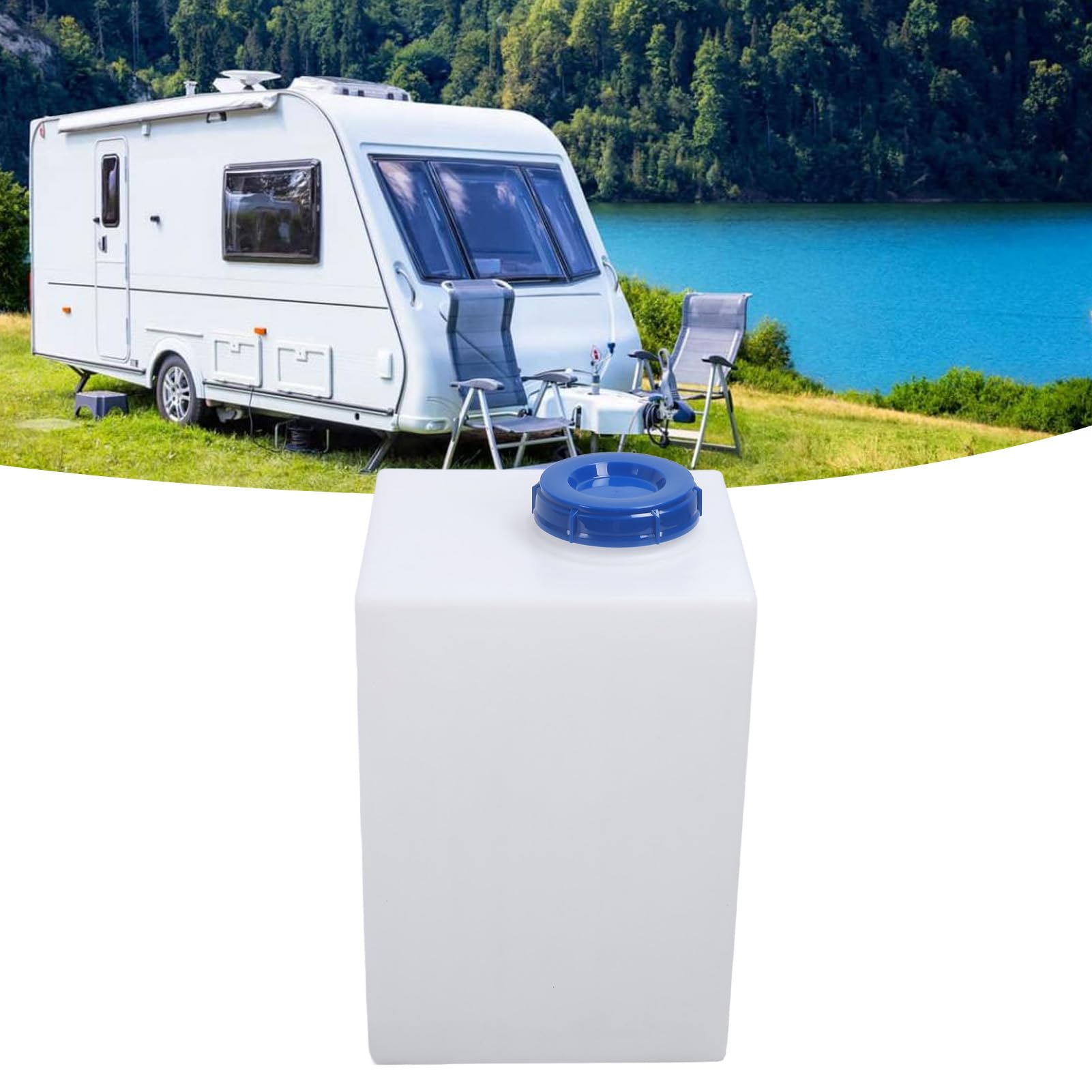 Asixxsix Serbatoio di Acqua Dolce per Serbatoio di Acqua Dolce Addensato 16 galloni di Grande capacità, Ingresso dell'Acqua 130mm, Serbatoio di stoccaggio dell'Acqua