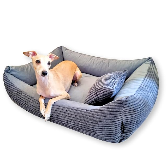 4L Textil Otto Acogedora Cama para Perro Funda Desenfundable y Lavable Cesta para Perro Cojín para Perro…